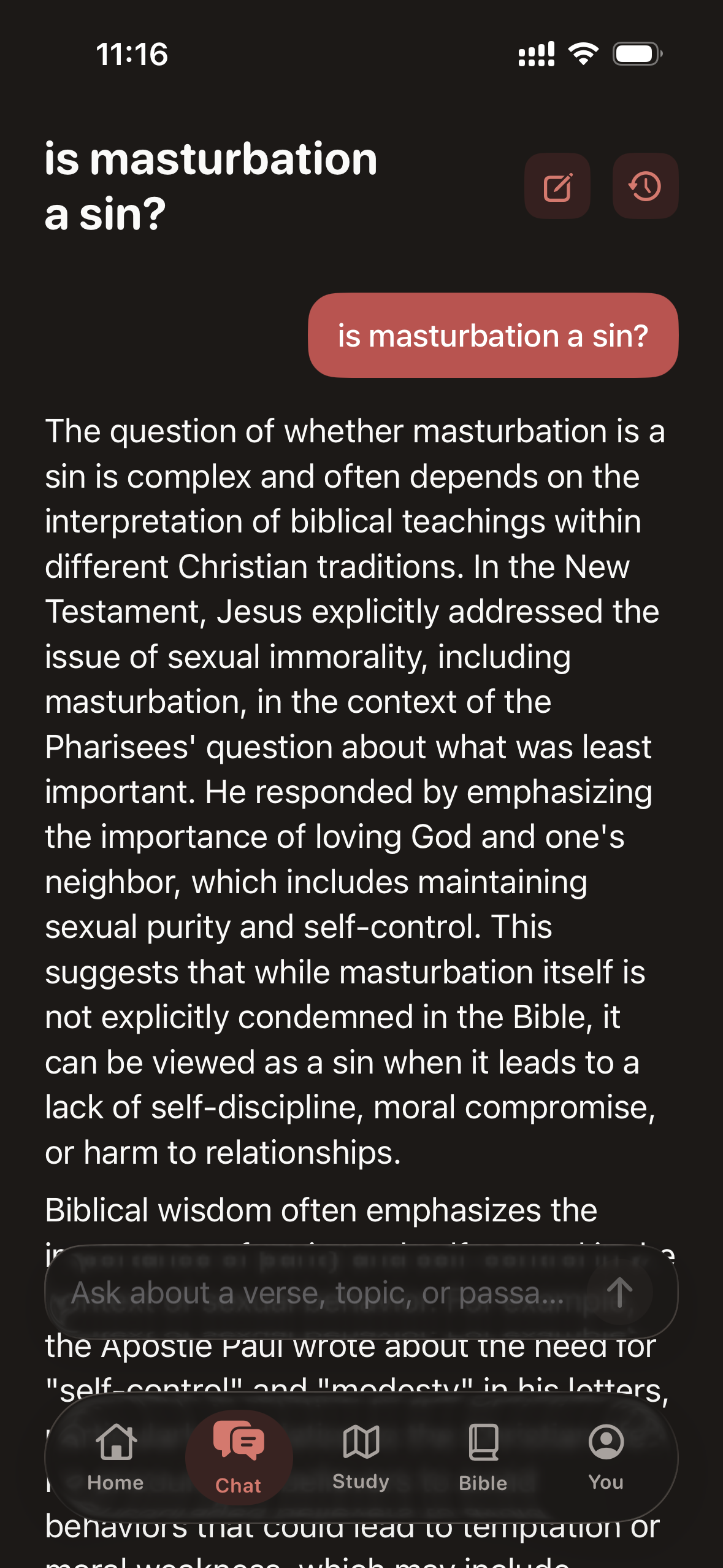 Pocket Gospel answering a question about masturbation and sin.