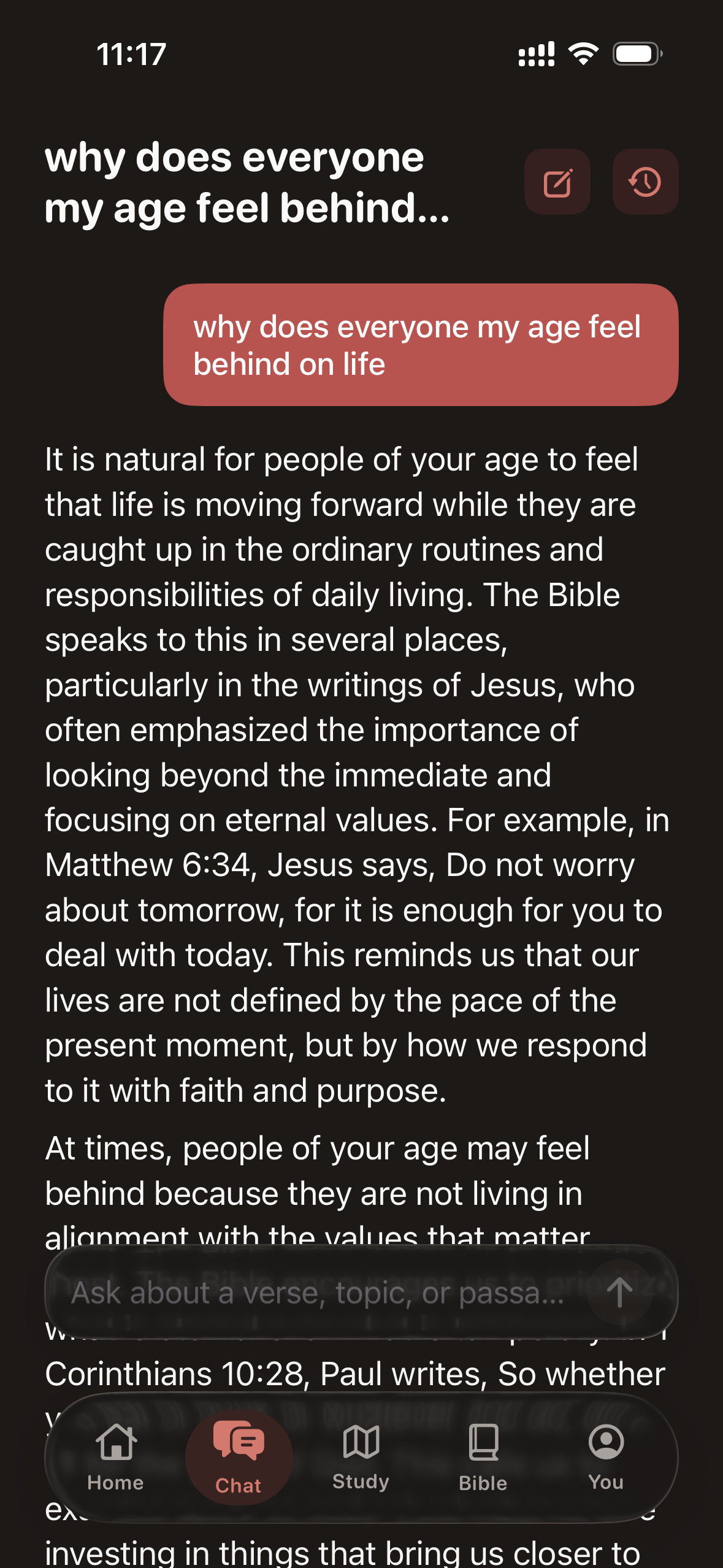 Pocket Gospel answering: Why does everyone my age feel behind on life?